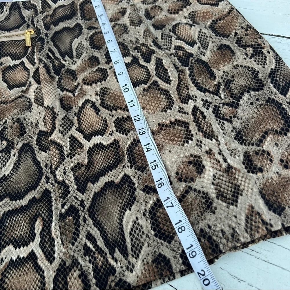 Vintage Michael Kors Sz 6 Snake Mamba Print Knit Pencil Skirt Side Zip Lined EUC